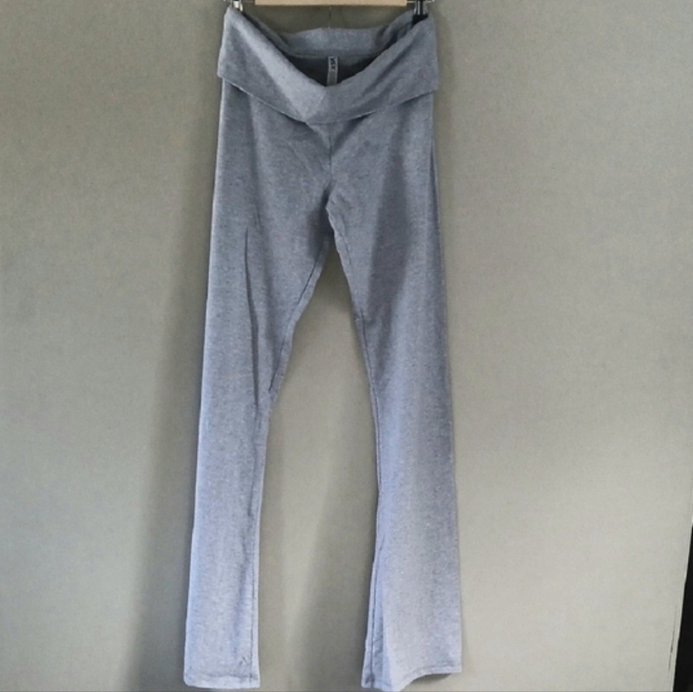 VSX Light Gray Foldover Flare Leggings
